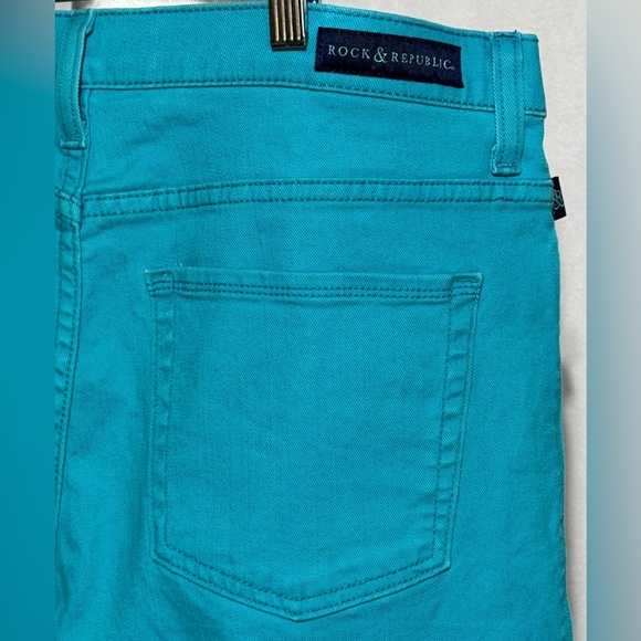 Rock & Republic Berlin Turquoise Skinny Jeans Size 16 - Picture 3 of 7